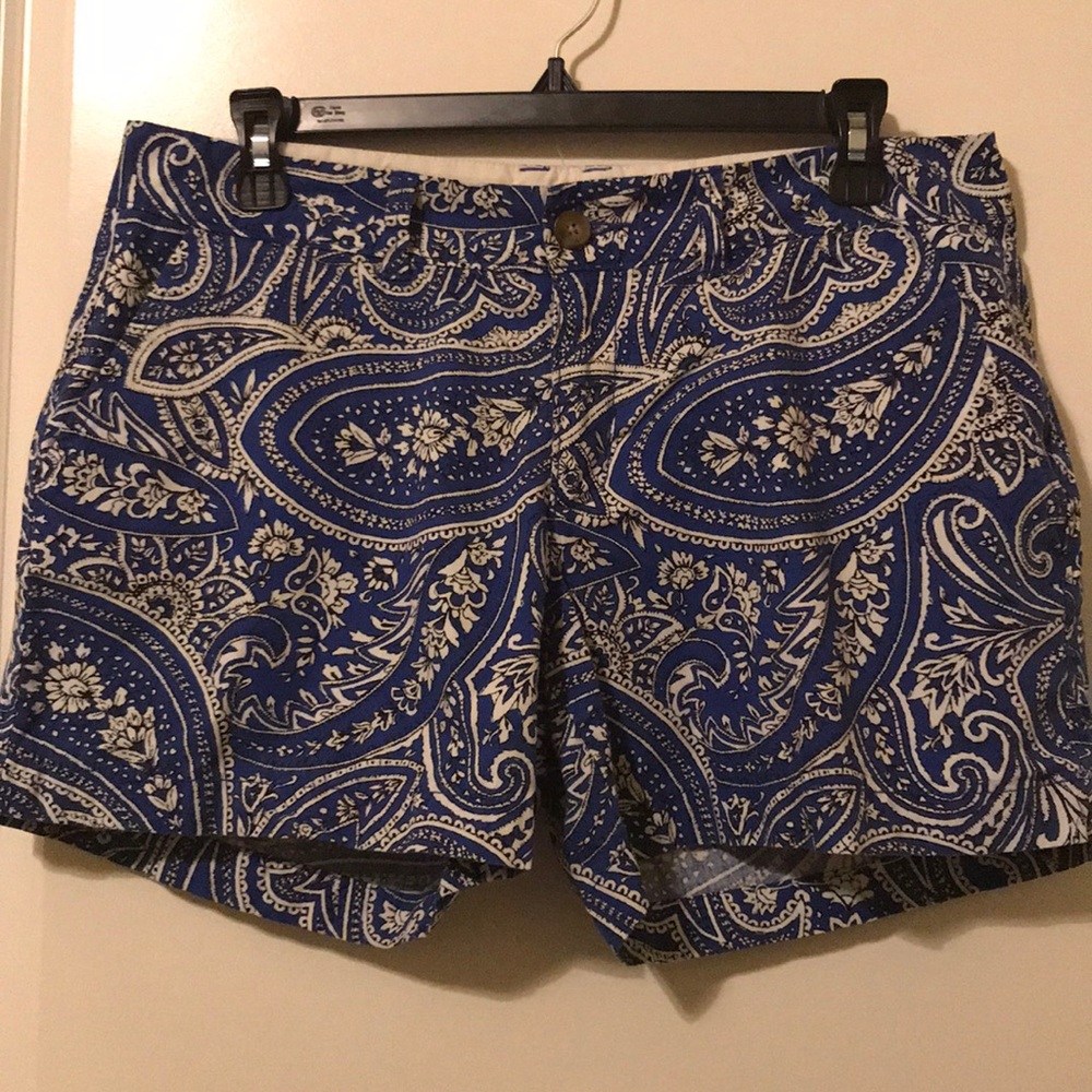 Old Navy Blue Paisley Shorts